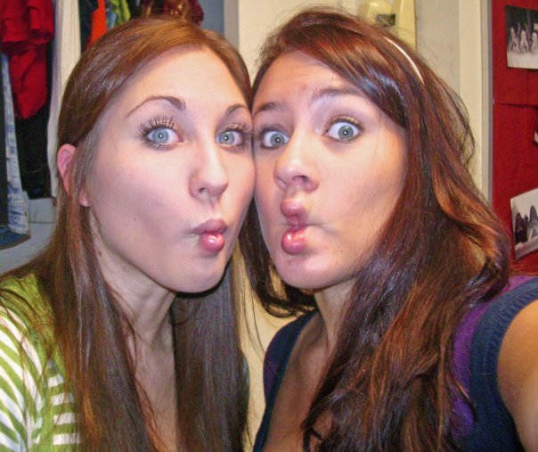 Remember that one time your hair was straight and dark and we were twinsies?