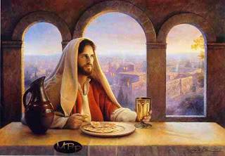 This is Jesus. Eating cookies. (Sort of)